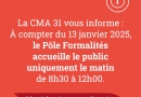 La CMA 31 vous informe